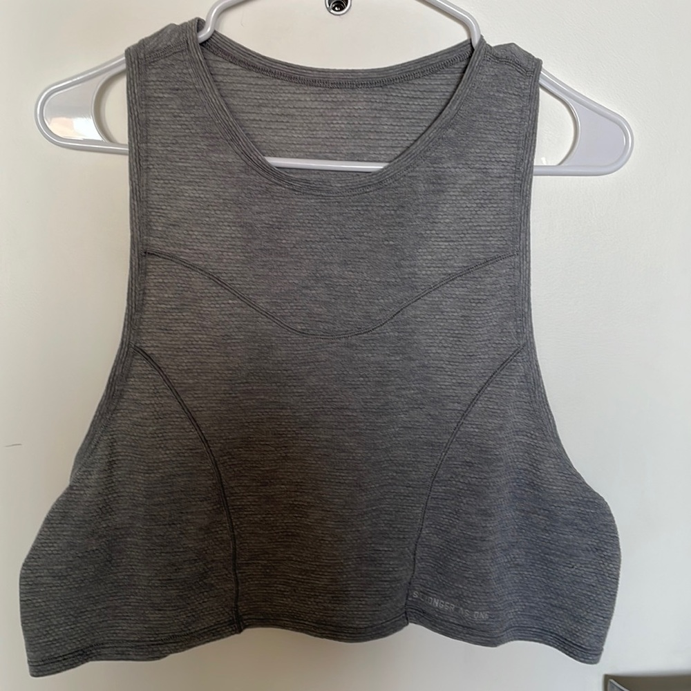 Lululemon X Barrys Stronger as One Muscle Tank Heather gray
